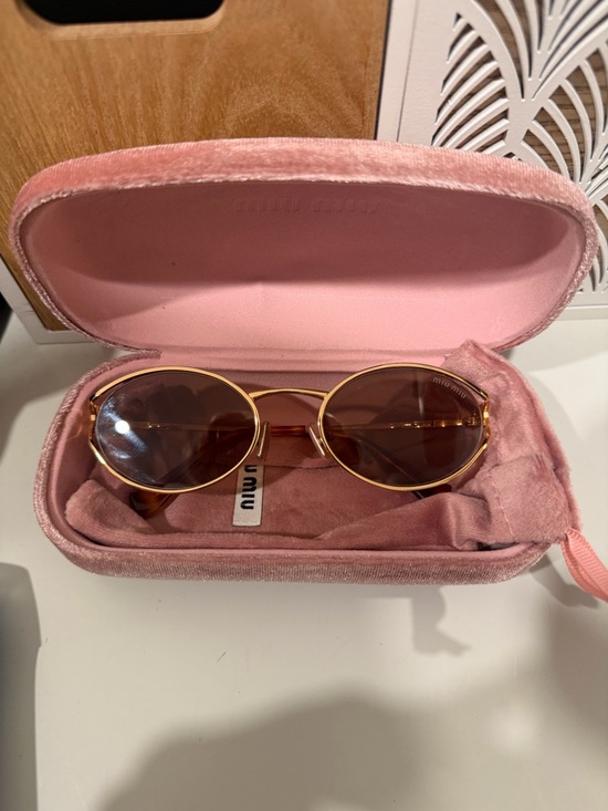 Miu Miu Accessories - Miu Miu MU 52YS Gold Frame Sunglasses with case